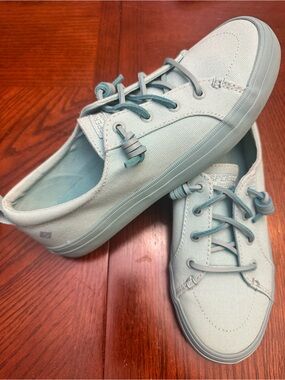 Sperry Aqua Canvas Women's Lace-Up Sneaker